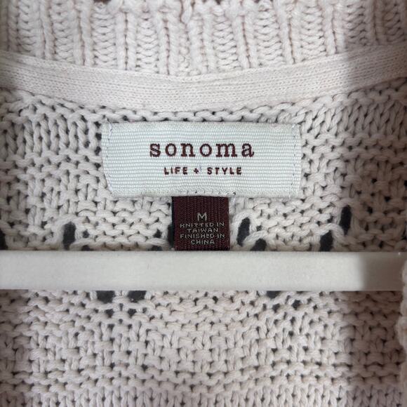 Sonoma Cardigan Vest Medium Cream Crochet Sheer Festival Farmhouse‎ Cottage Boho - Picture 4 of 9